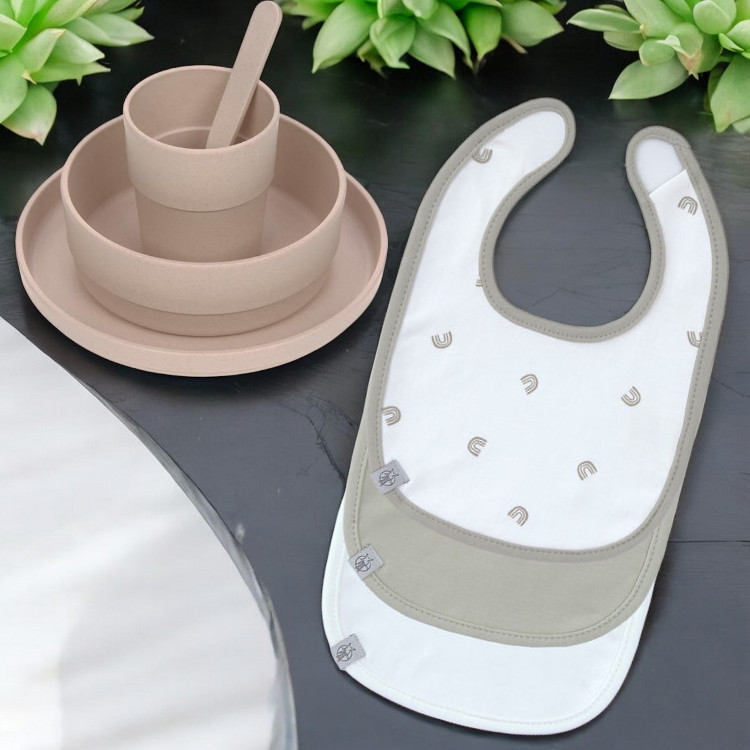 LÄSSIG Newborn Lätzchen - Saugfähig & Hautfreundlich